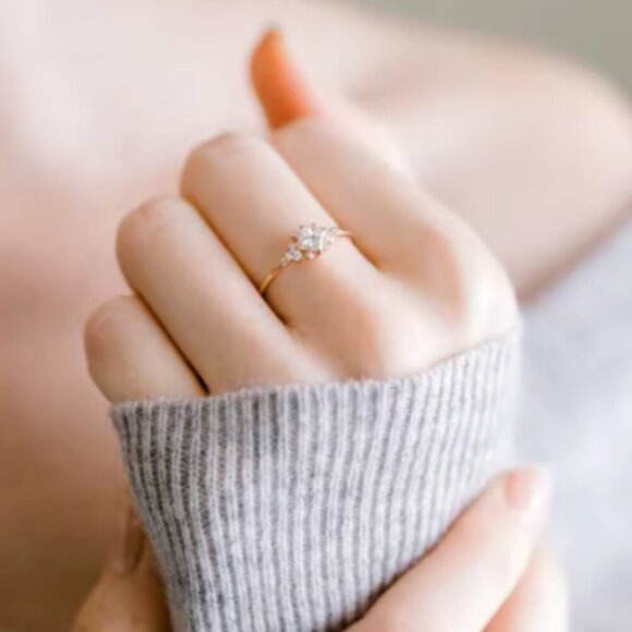 Gold Plated Dainty Ring - Minimalist - NEW - Picture 2 of 3